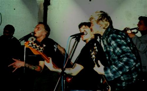 The BackSeats! - Reudnitz-York-Roman and Shabe with trumpet-Moritz - Hamburg @ Hafenklang 30.12.2ooo (pic by Lele)